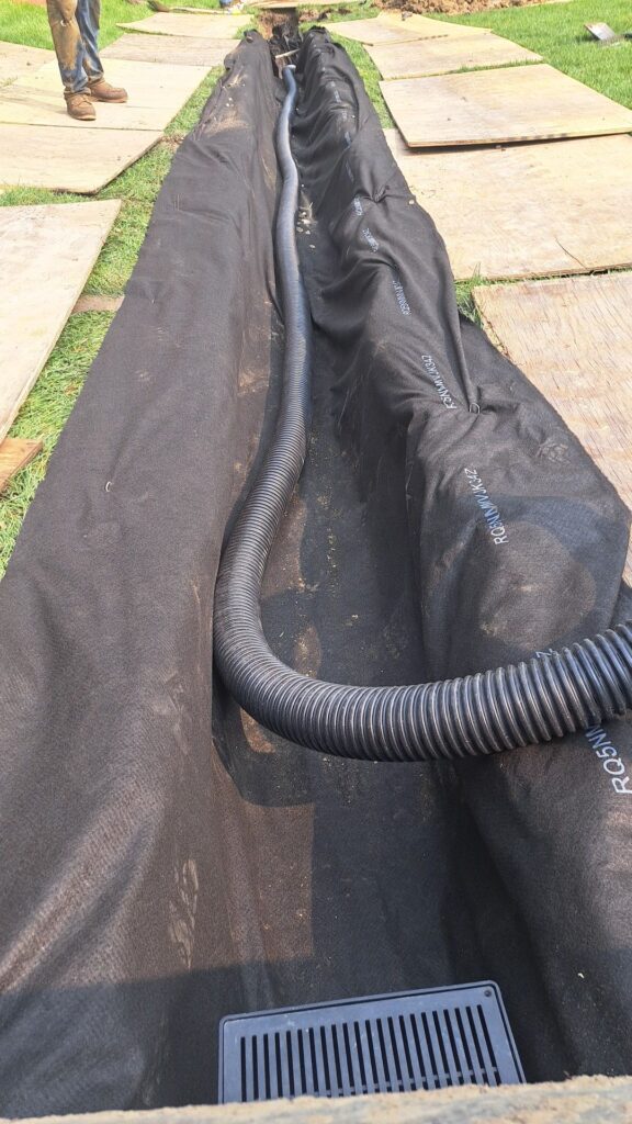 Drainage solution — Rock Solid Excavation, Michigan