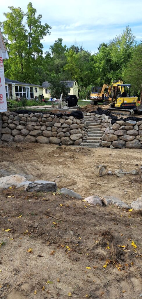 Retaining wall — Rock Solid Excavation, Michigan
