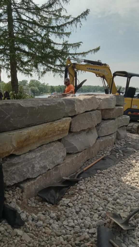 Retaining wall — Rock Solid Excavation, Michigan