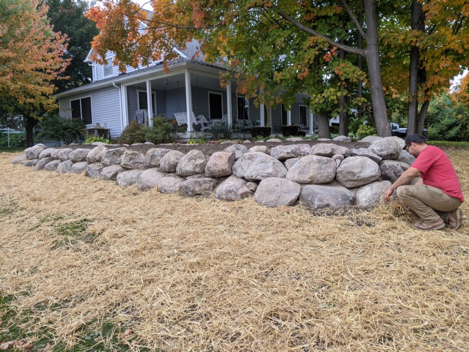 Retaining wall — Rock Solid Excavation, Michigan