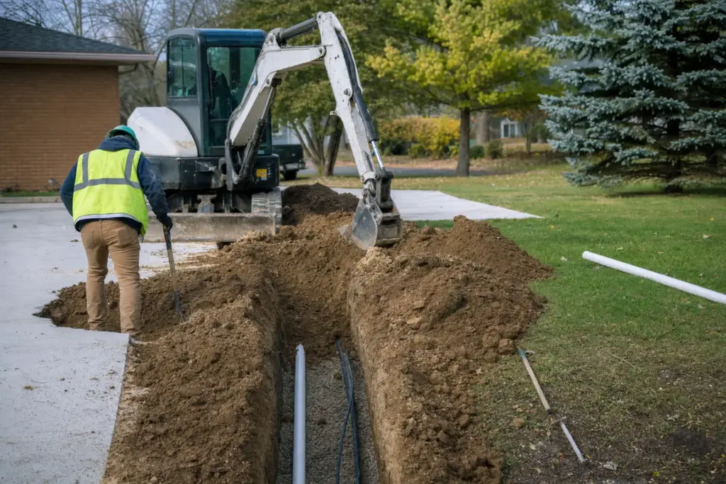 Underground Utilities — Rock Solid Excavation, Michigan